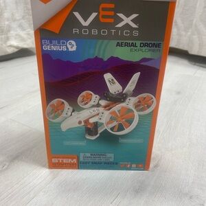 Aerial Drone Explorer Building Set - Orange and White